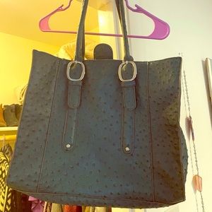 Teal leather looking purse